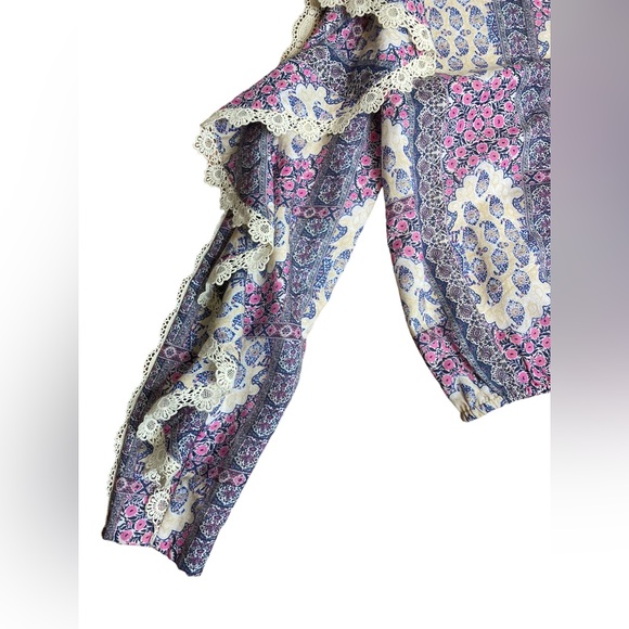 Cami NYC Women’s Floral Paisley Patchwork Shivani One Shoulder Top With Ruffle - Picture 4 of 7